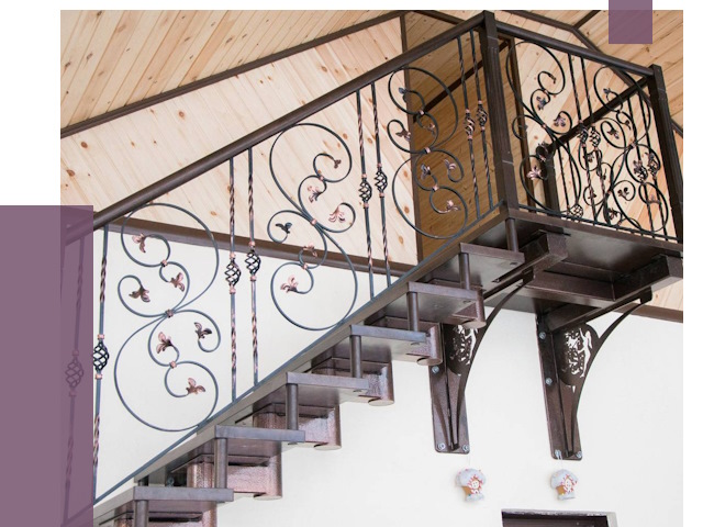 Кованые лестницы в Бердске от 81214 руб. под ключ