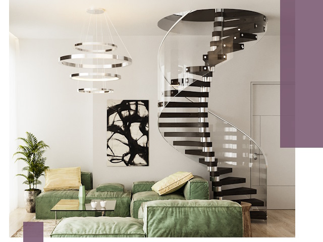 Лестницы для двухуровневой квартиры в Бердске — изготовление и монтаж