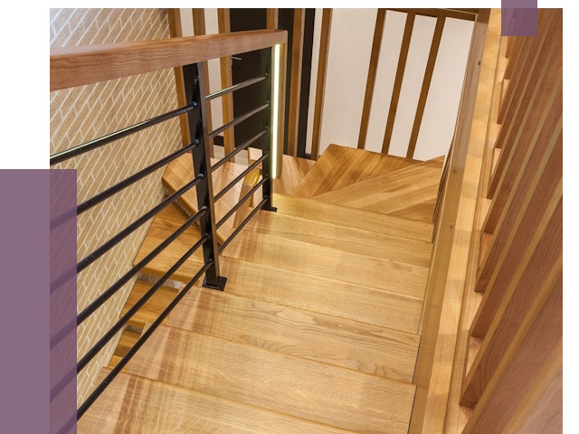 Лестницы из ясеня в Бердске под ключ от 10204 руб. 