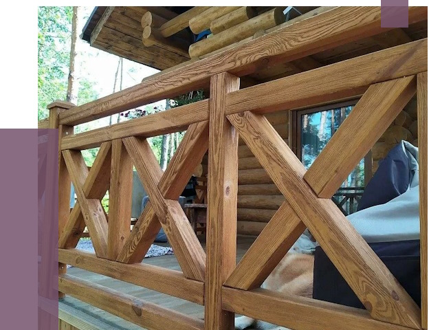 Деревянные перила под ключ в Бердске от 7809 руб. 