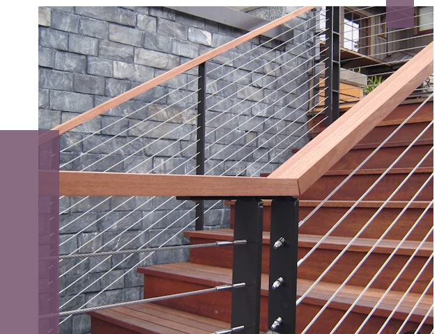 Тросовые перила под ключ в Бердске от 7913 руб.