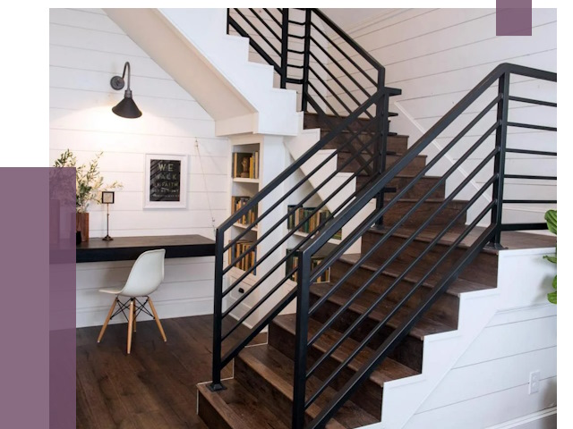 Перила для лестницы в доме в Бердске от 7549 руб. — ПРОЛЁТ-Брд