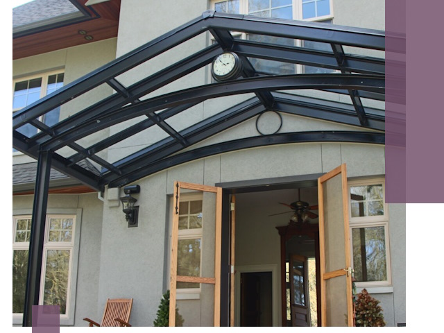 Изготовление и монтаж навесов и козырьков в Бердске