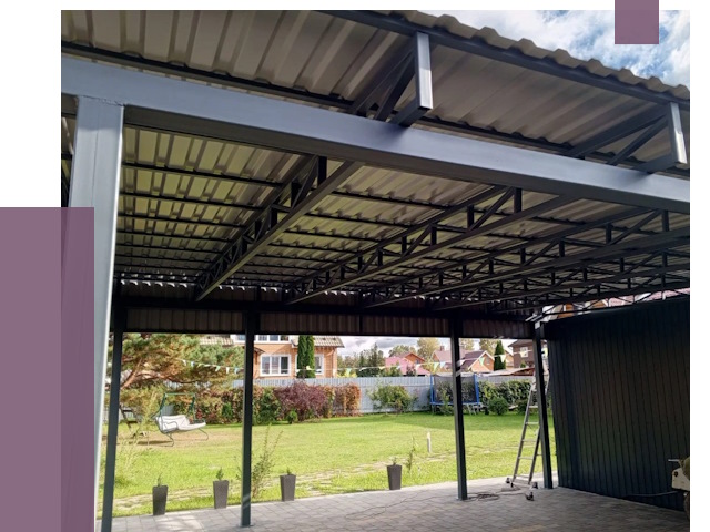 Монтаж навесов в Бердске от 7497 руб. — установка навеса | ПРОЛЁТ-Брд