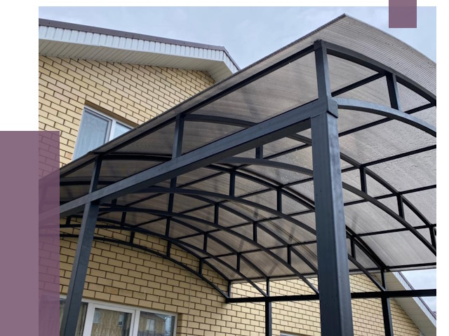 Монтаж козырьков в Бердске от 11714 руб. | ПРОЛЁТ-Брд