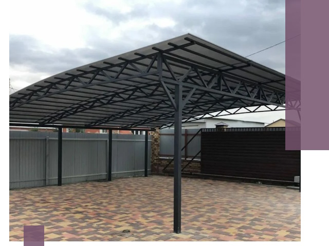 Недорогие навесы под ключ в Бердске — изготовление и монтаж