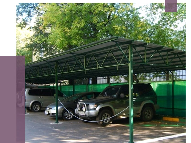 Навесы для парковки в Бердске от 81734 руб. заказать | ПРОЛЁТ-Брд