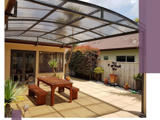 Навесы во двор под ключ в Бердске — изготовление и монтаж