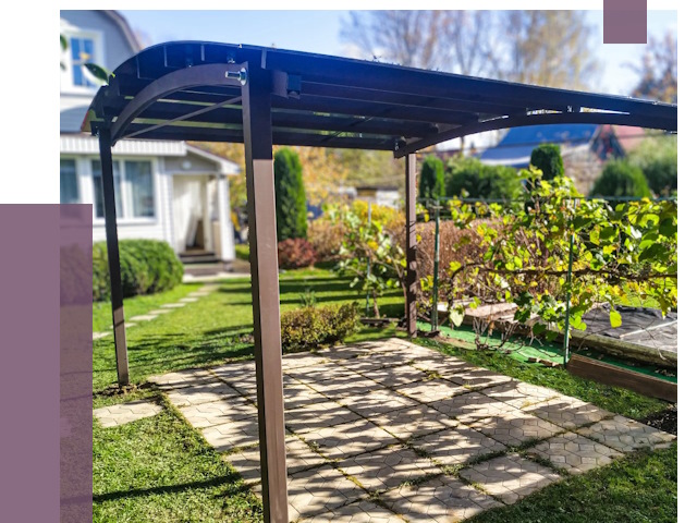 Навесы для дачи в Бердске от 12963 руб. под ключ — ПРОЛЁТ-Брд