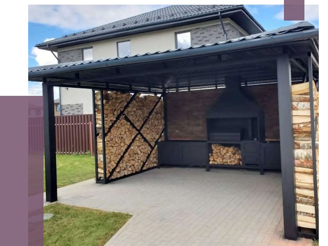 Навесы для барбекю в Бердске от 12963 руб. под ключ | ПРОЛЁТ-Брд