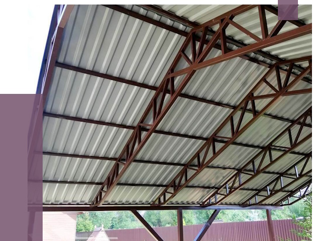 Навесы из профнастила в Бердске от 7497 руб. | ПРОЛЁТ-Брд