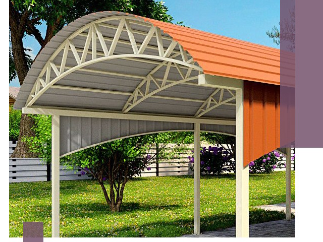 Навесы из профнастила под ключ в Бердске — установка и монтаж