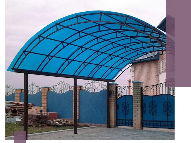 Арочные навесы под ключ в Бердске — изготовление и монтаж