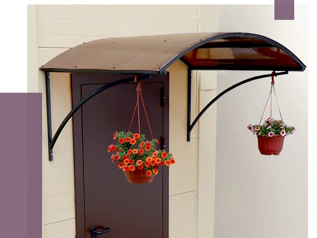 Козырьки над входом в Бердске от 15097 руб.  | ПРОЛЁТ-Брд