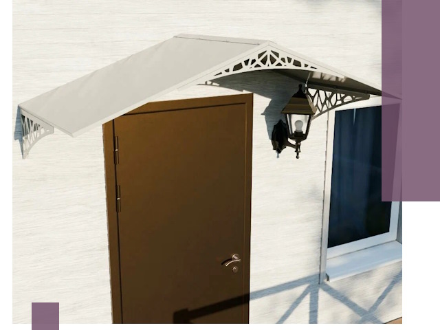 Металлические козырьки на входы и террасы в Бердске