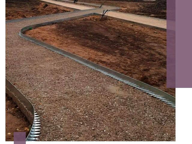 Металлические бордюры под ключ в Бердске — изготовление и монтаж