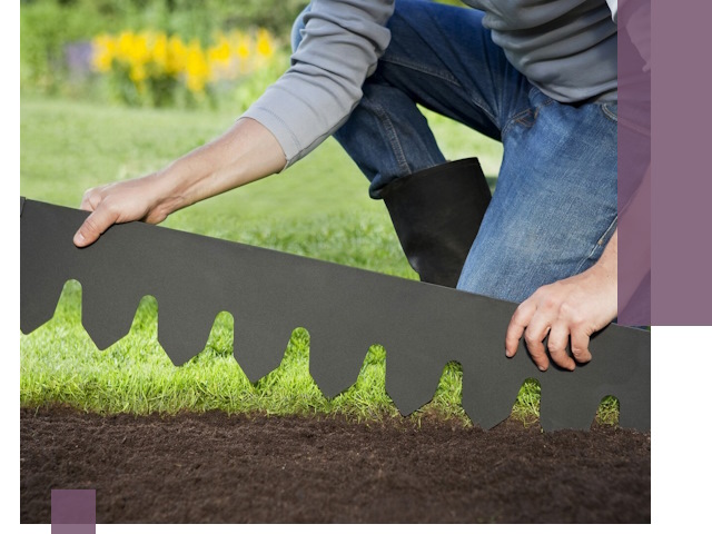 Металлические бордюры для газона в Бердске — изготовление и монтаж