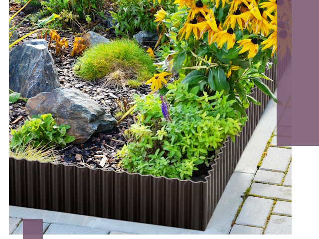 Металлические бордюры для клумб в Бердске — производство и монтаж