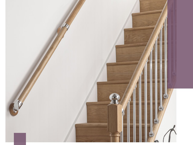 Пристенные поручни из стали и нержавейки под монтаж в Бердске